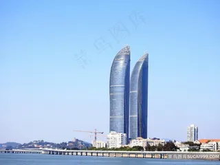 厦门双子塔城市风景