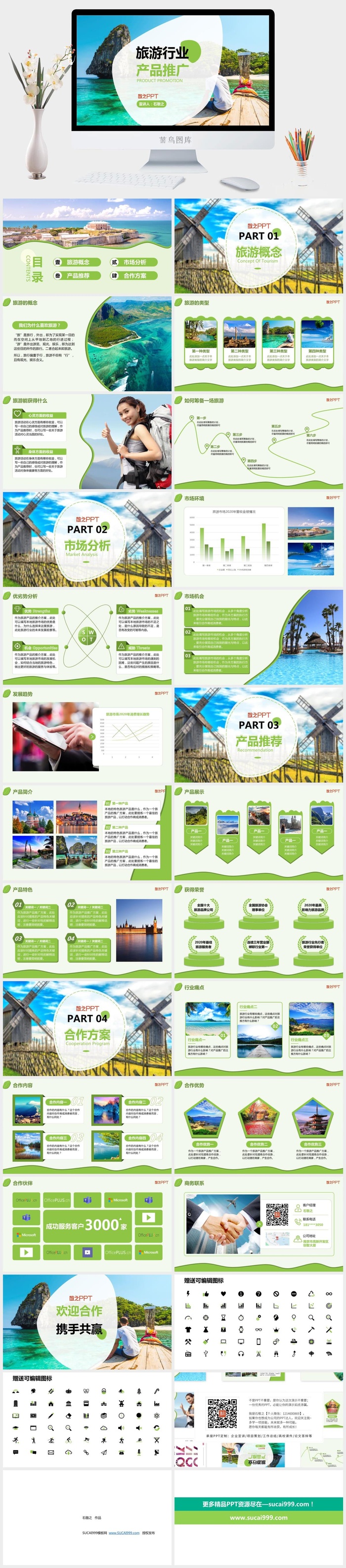 旅游行业产品推介ppt模板