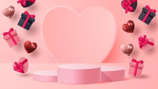 情人节促销C4D海报AI 矢量格式