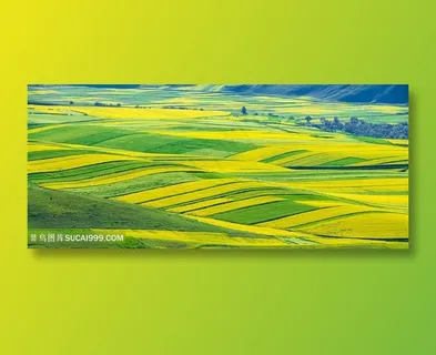 黄绿相间油菜花