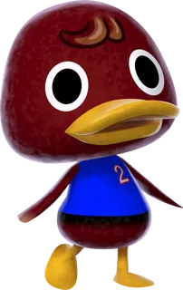 褐色小鸭子动森素材卡通简笔