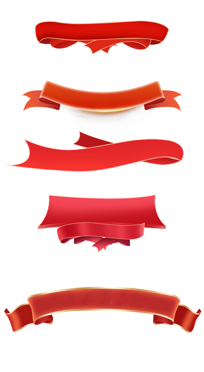 飘带、红色色丝带、红彩带、png、丝带png免扣