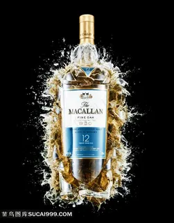 破碎飞溅的酒瓶广告 破碎飞溅的酒瓶广告