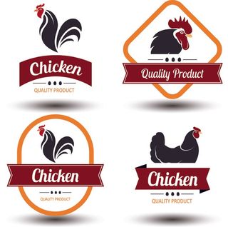 免抠公鸡创意标签