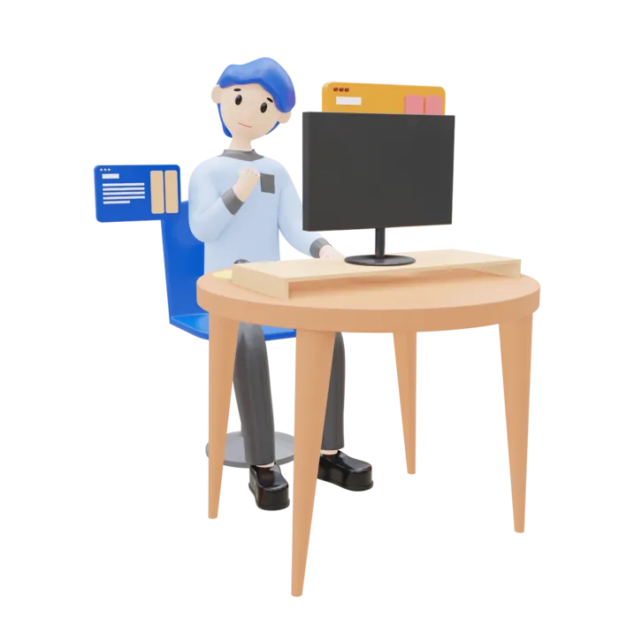 招聘人物3D立体模型免扣元素 