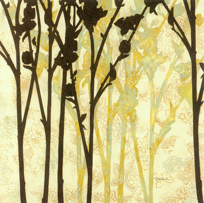 复古树枝抽象插画