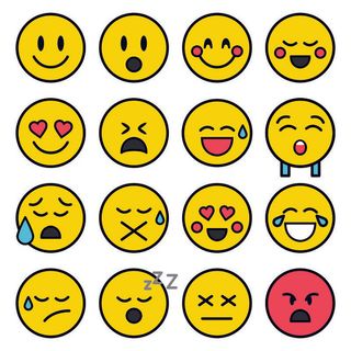 矢量卡通面部表情