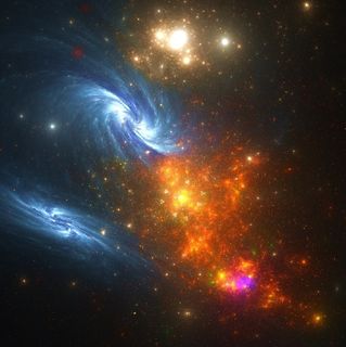 元宇宙世界天空背景墙风景