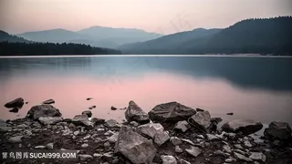 湖畔美景风景画壁纸