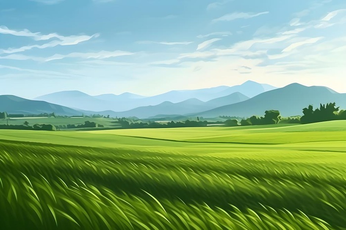 春天清新草地田园背景(3600x2400)