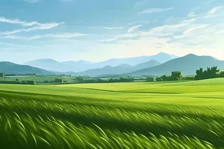 春天清新草地田园背景