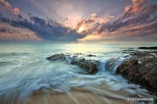 唯美海边海啸风景图片