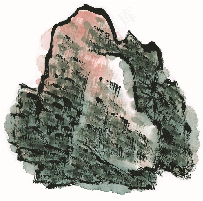 大山石头绘画jpg素材