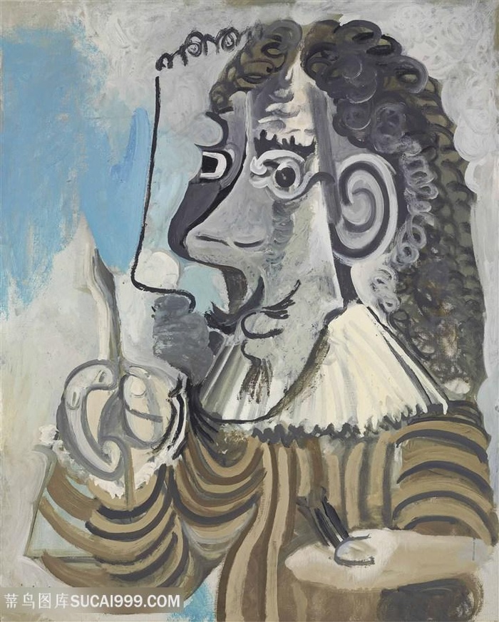 毕加索抽象水彩装饰画
