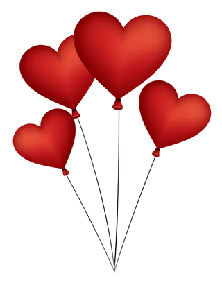 气球爱心红色