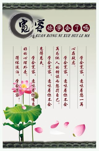 校园文化墙宽容你学会了吗