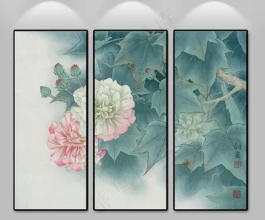 高清芙蓉花开装饰画