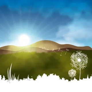 欢迎春天到花开风景