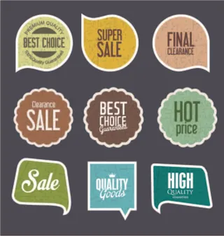 免抠促销标签矢量