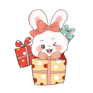 新年兔子送礼