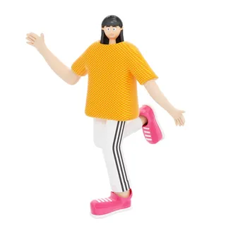 职业人物购物玩偶手办立体办公场景卡通小人元素PNG设计素材模板