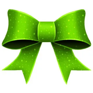 绿色蝴蝶结 PNG免抠