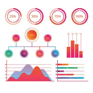 数据图形分析分类ppt会议图标统计图表商业eps矢量图素材模板