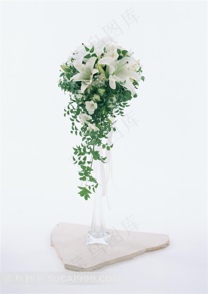 鲜花素材百合花插花图片