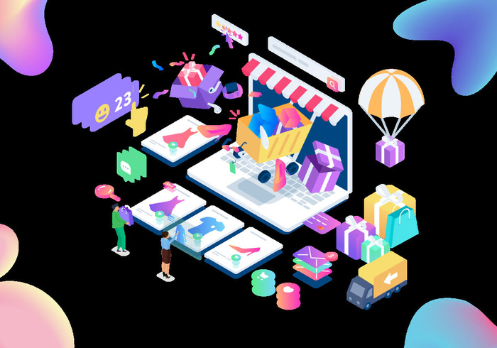 商务2.5D未来科技商务素材