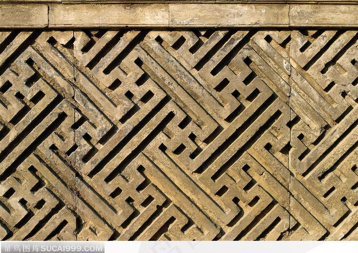 中国古代石雕建筑-简洁的条状石雕