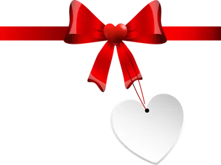 蝴蝶结红色白色爱心情人节