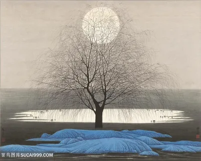 静夜图高清风景画