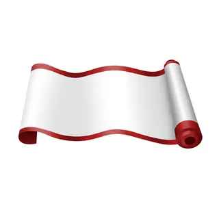 复古中国风卷轴元素手绘画轴文本标题框PSDAI素材模板png免扣图