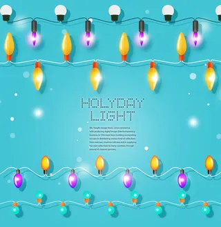 鲜明线光灯泡蓝色背景图片