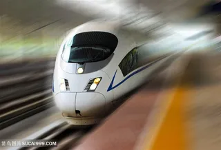 高速行驶的动车高清图