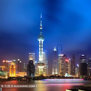 上海都市东方明珠美景图片