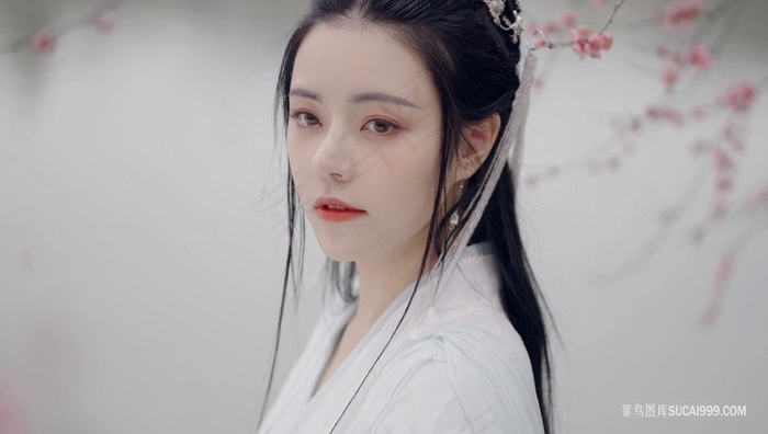 横屏电脑桌面白衣古风美女图片