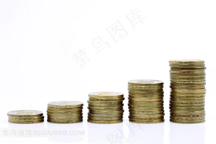金币梯形排列高清素材