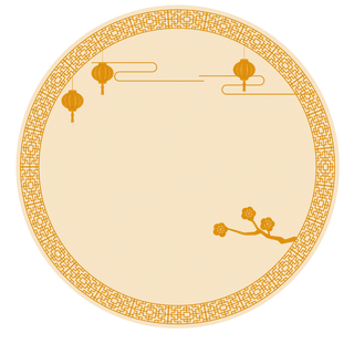 中国风中式传统祥云图案国潮古风边框云纹装饰元素PNG免抠素材图