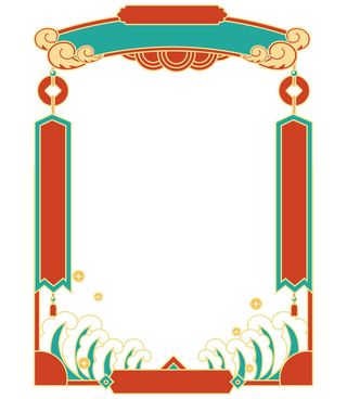 新年对联手绘插画免费元素