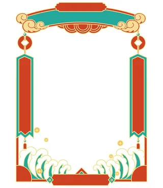 新年对联手绘插画免费元素