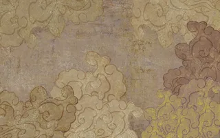 中国风复古国潮神话敦煌插画图案纸纹理肌理背景PSD设计模板素材