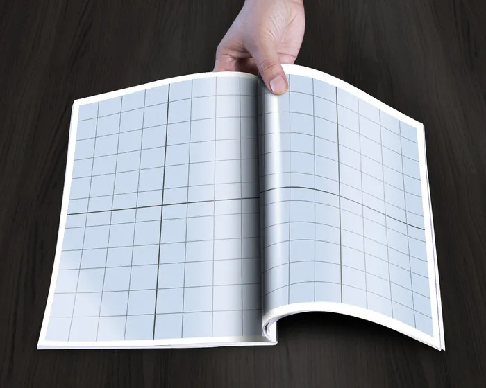 简约画册样机展示效果psd模版下载