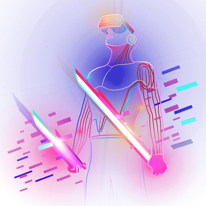 科技人工智能虚拟现实VR元宇宙海报模板PSD分层设计素材