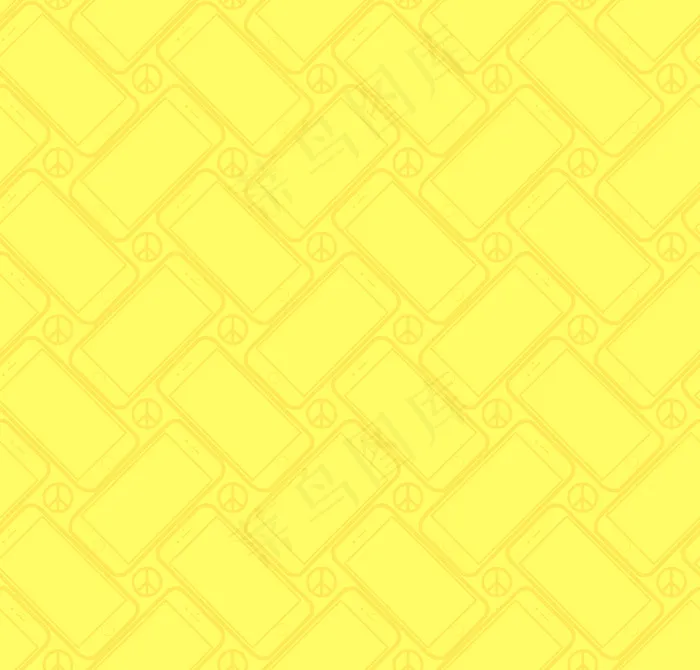 黄色手机图案背景图片