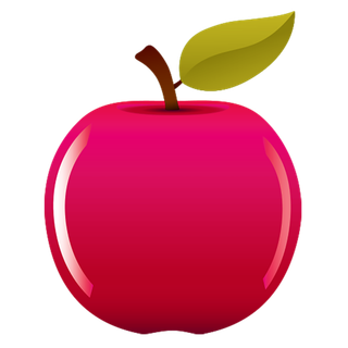苹果红色简笔