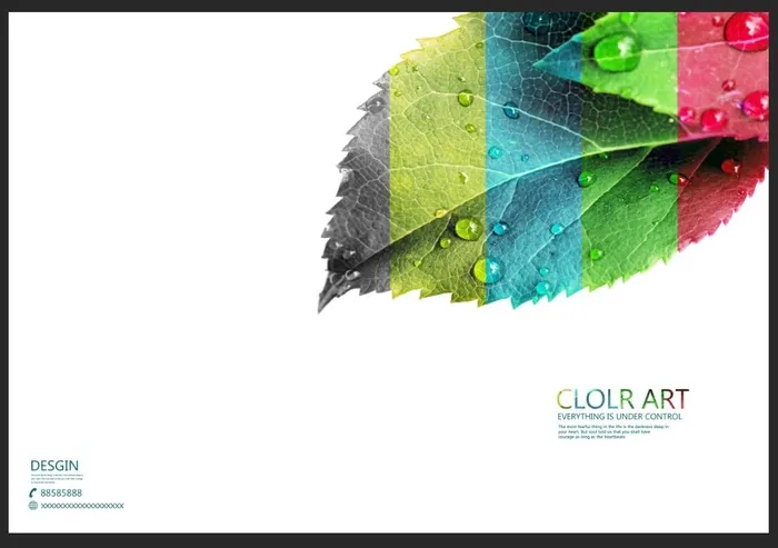 颜色艺术封面psd模版下载