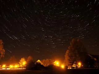 高清星空夜空篝火