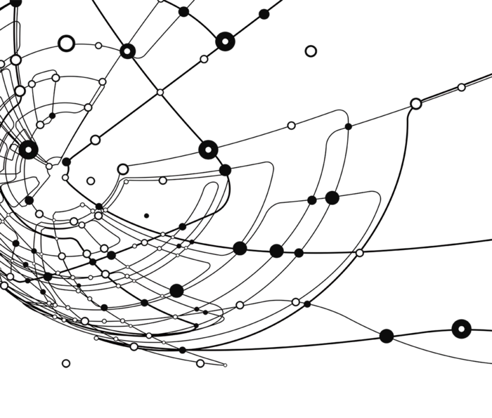 黑白线条交点科技kv主视觉