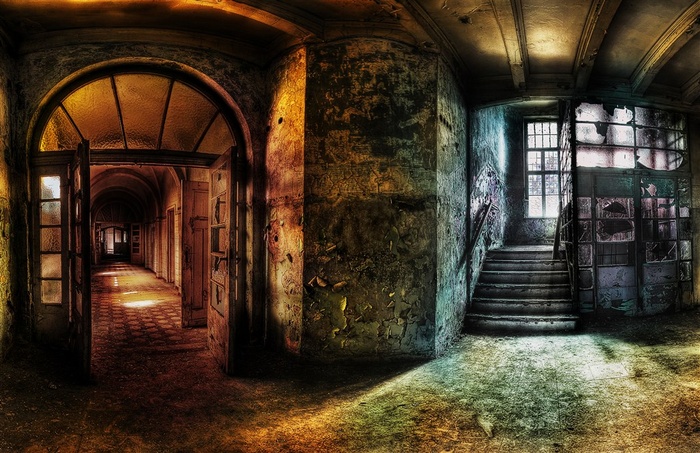 破旧的走廊室内高清图